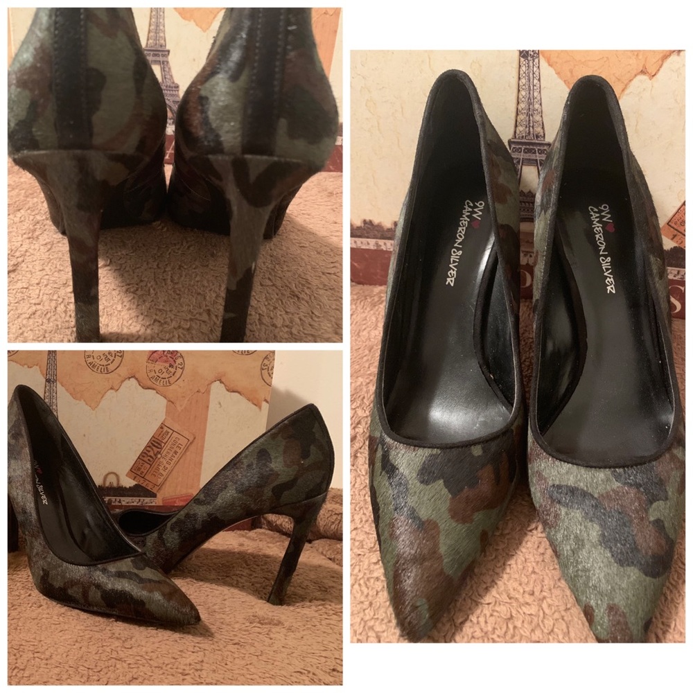 Nine West “Cameron Silver” Pony Hair Pumps